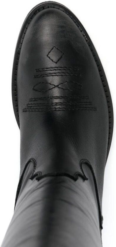 Via Roma 15 40mm leather Western boots Black