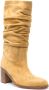 Via Roma 15 65mm suede ruched boots Brown - Thumbnail 2