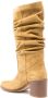 Via Roma 15 65mm suede ruched boots Brown - Thumbnail 3
