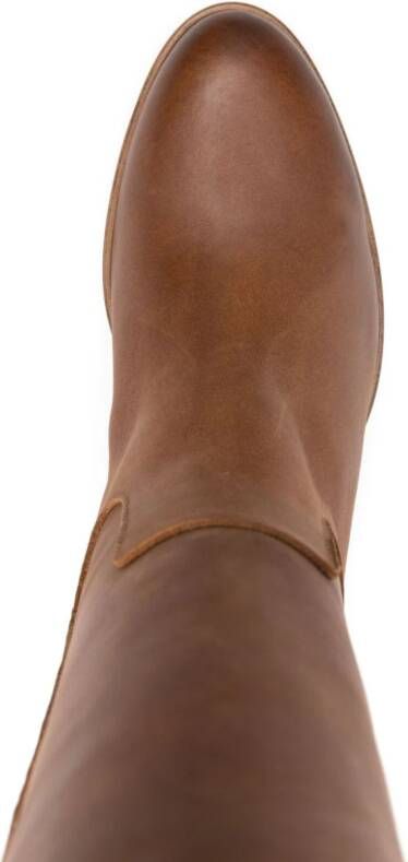Via Roma 15 70mm leather boots Brown
