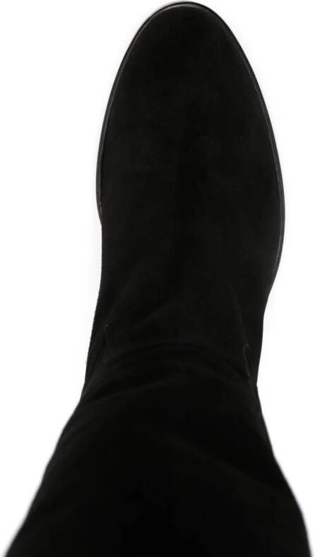 Via Roma 15 70mm suede boots Black