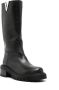 Via Roma 15 70mm Vlogo leather boots Black - Thumbnail 2