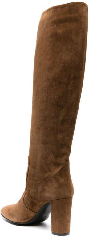 Via Roma 15 85mm suede knee boots Brown