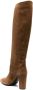Via Roma 15 85mm suede knee boots Brown - Thumbnail 3