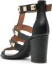 Via Roma 15 90mm studded leather sandals Black - Thumbnail 3