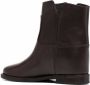 Via Roma 15 cut-out leather ankle boots Brown - Thumbnail 3
