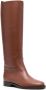 Via Roma 15 leather knee-length boots Brown - Thumbnail 2