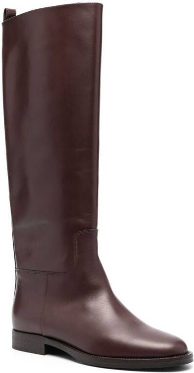 Via Roma 15 leather knee-length boots Brown