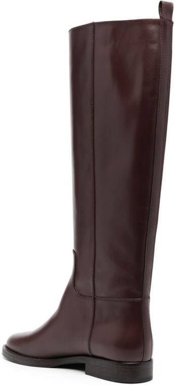 Via Roma 15 leather knee-length boots Brown