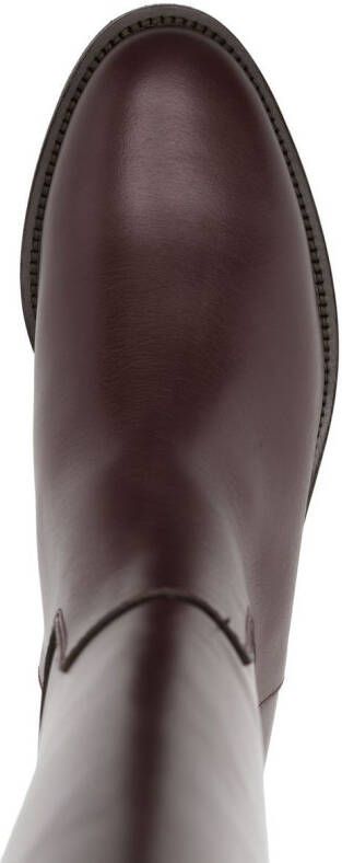 Via Roma 15 leather knee-length boots Brown