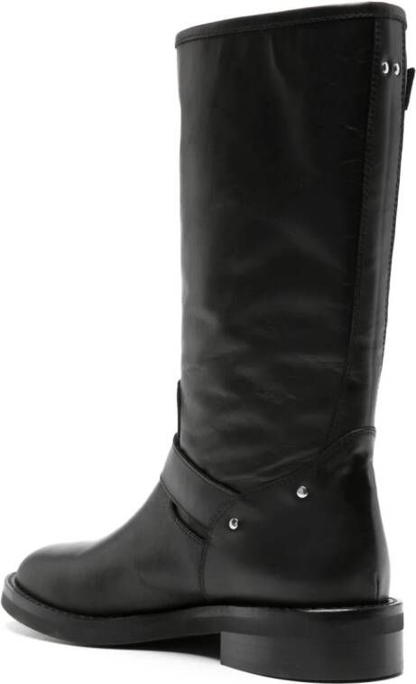 Via Roma 15 Malibu mid-calf leather boots Black
