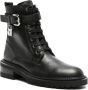 Via Roma 15 padlock-detail military boots Black - Thumbnail 1