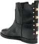 Via Roma 15 Rockstud-detailing leather ankle boots Black - Thumbnail 3