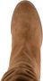 Via Roma 15 ruched suede flat boots Brown - Thumbnail 3