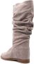 Via Roma 15 ruched suede flat boots Grey - Thumbnail 3