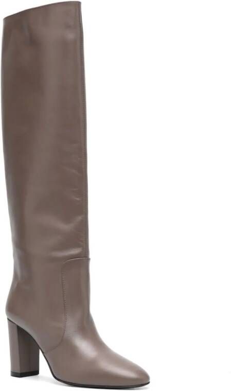 Via Roma 15 Santa Monica 85mm leather boots Brown