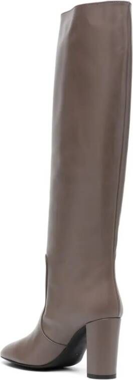 Via Roma 15 Santa Monica 85mm leather boots Brown