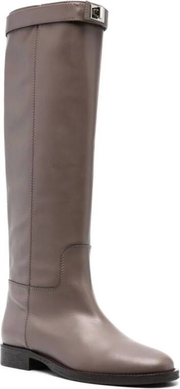 Via Roma 15 Santa Monica leather boots Brown