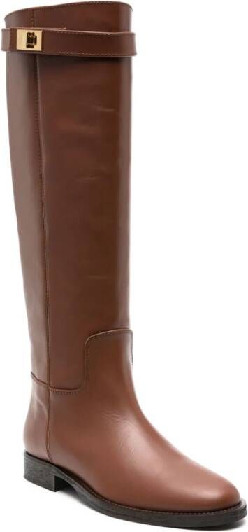 Via Roma 15 Santa Monica leather boots Brown