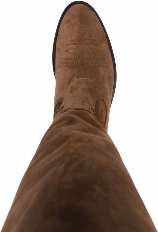 Via Roma 15 slip-on suede boots Brown