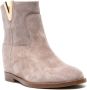 Via Roma 15 Stivale suede ankle boots Neutrals - Thumbnail 2