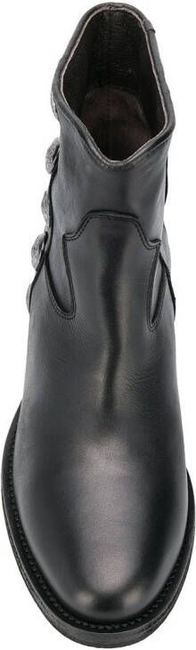 Via Roma 15 studded ankle boots Black