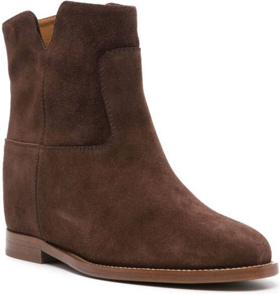 Via Roma 15 suede ankle boots Brown