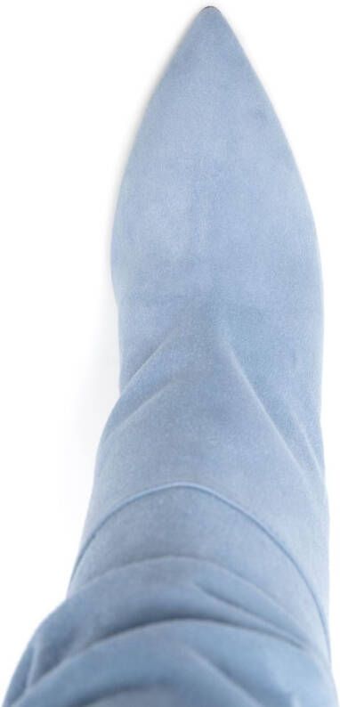 Via Roma 15 suede mid-calf boots Blue