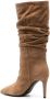Via Roma 15 suede mid-calf boots Brown - Thumbnail 3
