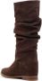 Via Roma 15 suede ruched boots Brown - Thumbnail 3