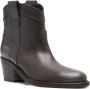 Via Roma 15 Texan 65mm leather ankle boots Brown - Thumbnail 2