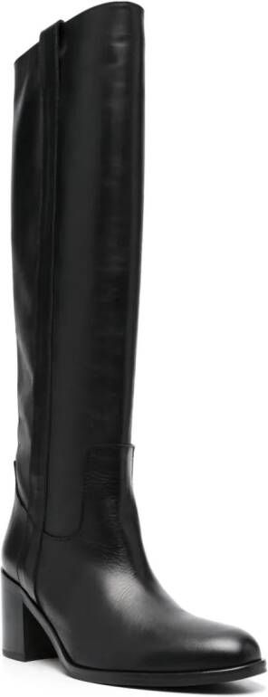 Via Roma 15 Venice 70mm leather boots Black