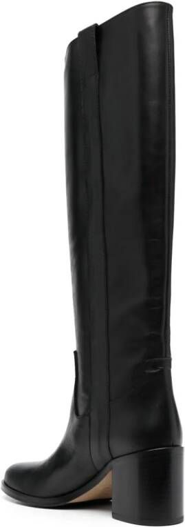 Via Roma 15 Venice 70mm leather boots Black