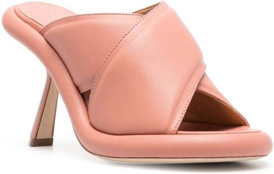 Vic Matie 105mm crossover-strap detail mules Pink