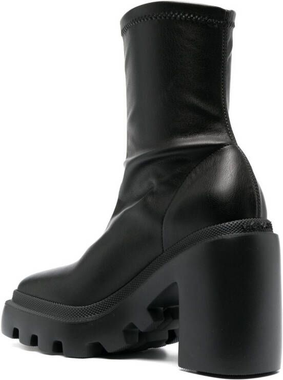 Vic Matie 110mm chunky leather boots Black