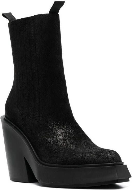 Vic Matie 110mm leather ankle boots Black