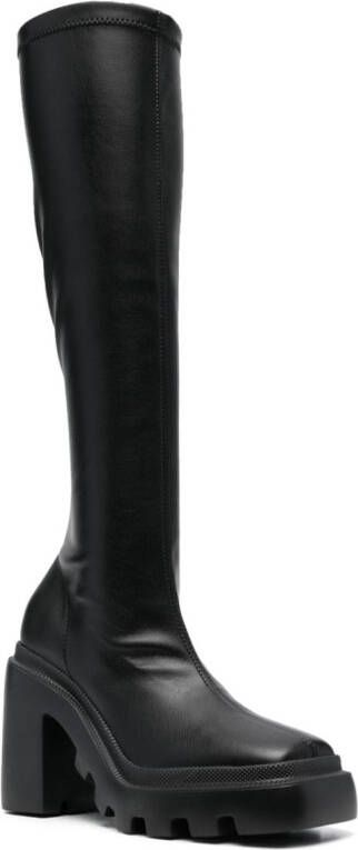 Vic Matie 110mm leather boots Black