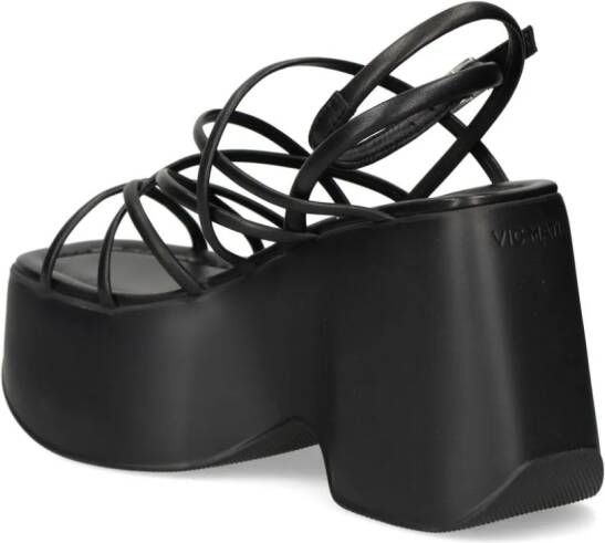 Vic Matie 110mm platform leather sandals Black