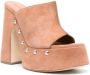 Vic Matie 140mm studded suede mules Neutrals - Thumbnail 2