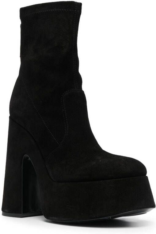 Vic Matie 140mm suede ankle boots Black
