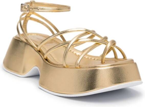 Vic Matie 60mm platform sandals Gold