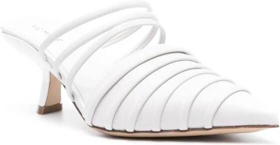Vic Matie 65mm leather mules White