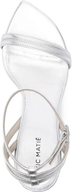 Vic Matie 65mm leather sandals Silver