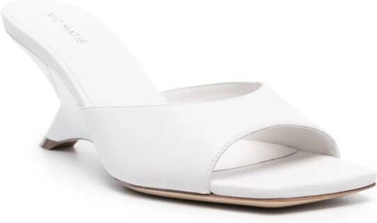 Vic Matie 75mm leather mules White