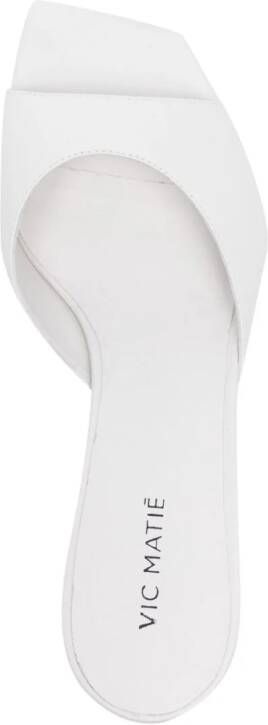 Vic Matie 75mm leather mules White