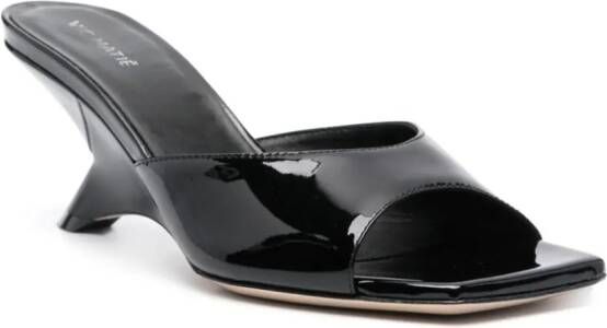 Vic Matie 75mm patent leather mules Black