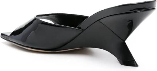 Vic Matie 75mm patent leather mules Black