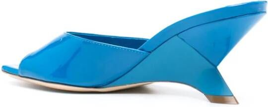Vic Matie 80mm patent leather mules Blue