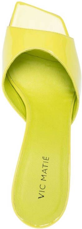 Vic Matie 80mm wedge mules Green