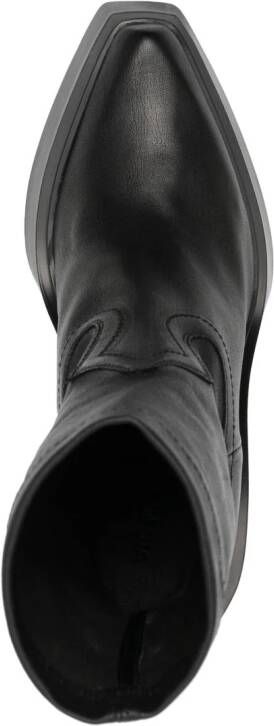Vic Matie block-heel 115mm pointed-toe boots Black
